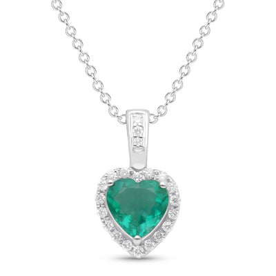 Ardent Heart Necklace - WG - Belmont Sparkle