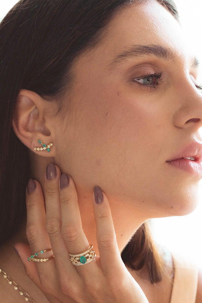 Astralis Earrings - YG - Belmont Sparkle