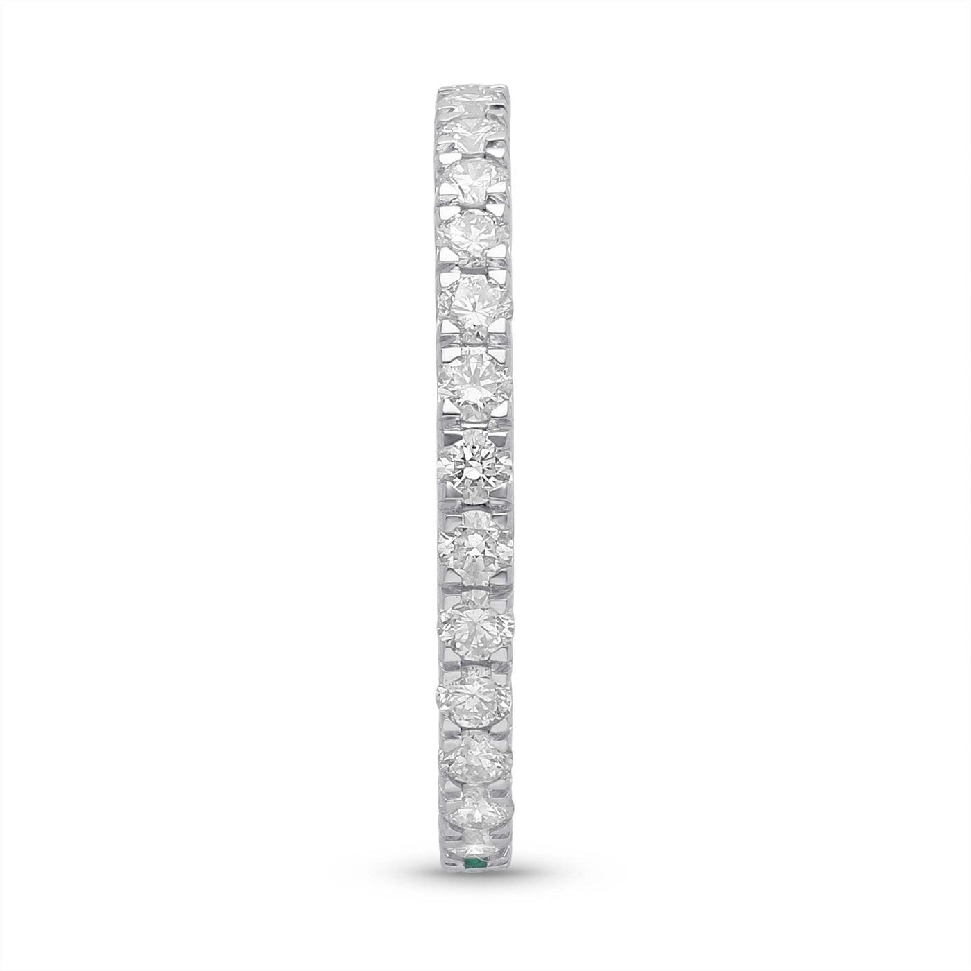 Emerald and Diamond Round Full Eternity band - WG - Belmont Sparkle
