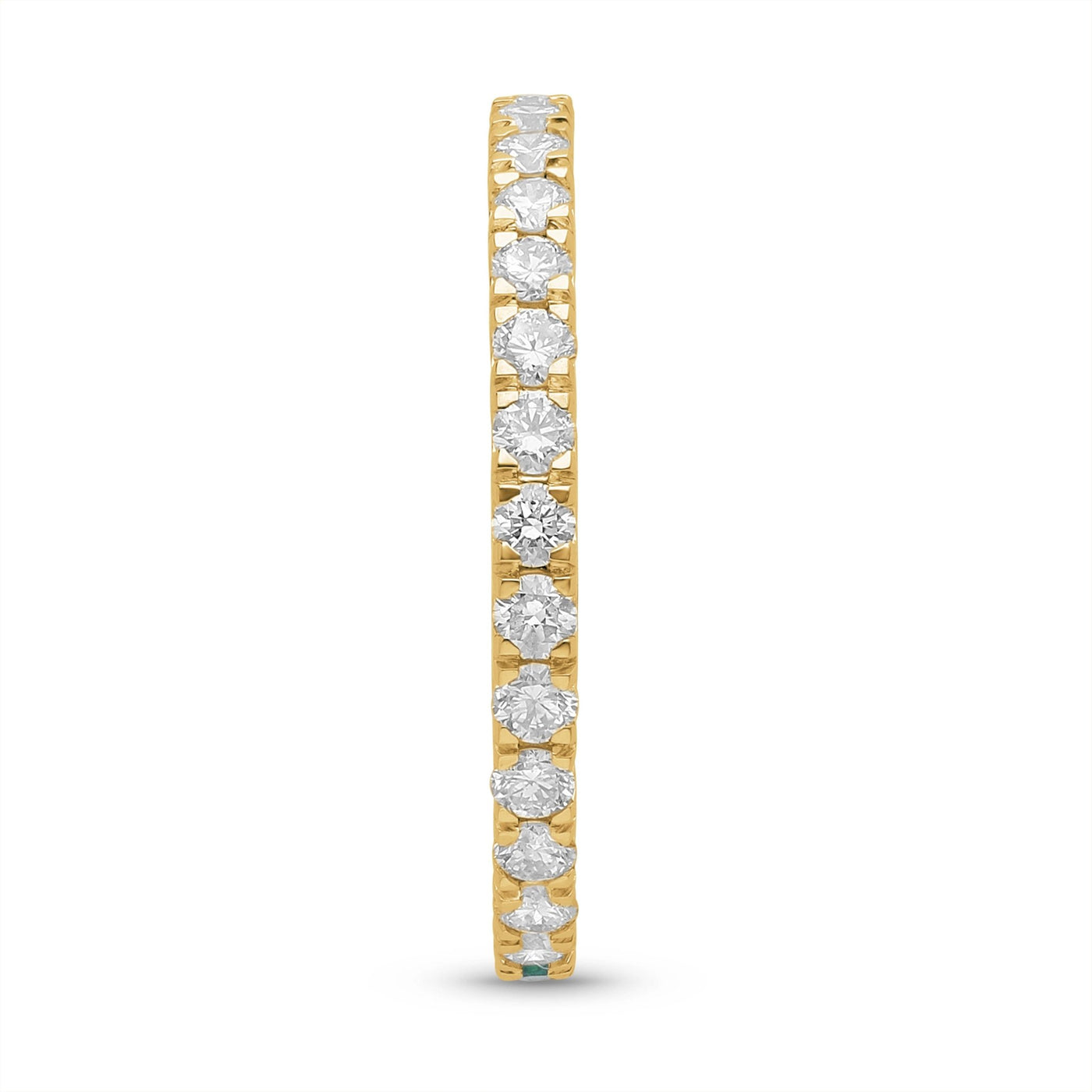 Emerald and Diamond Round Full Eternity band - YG - Belmont Sparkle