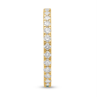 Emerald and Diamond Round Full Eternity band - YG - Belmont Sparkle