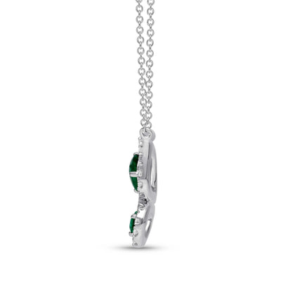 Emerald Flutter Necklace - WG - Belmont Sparkle