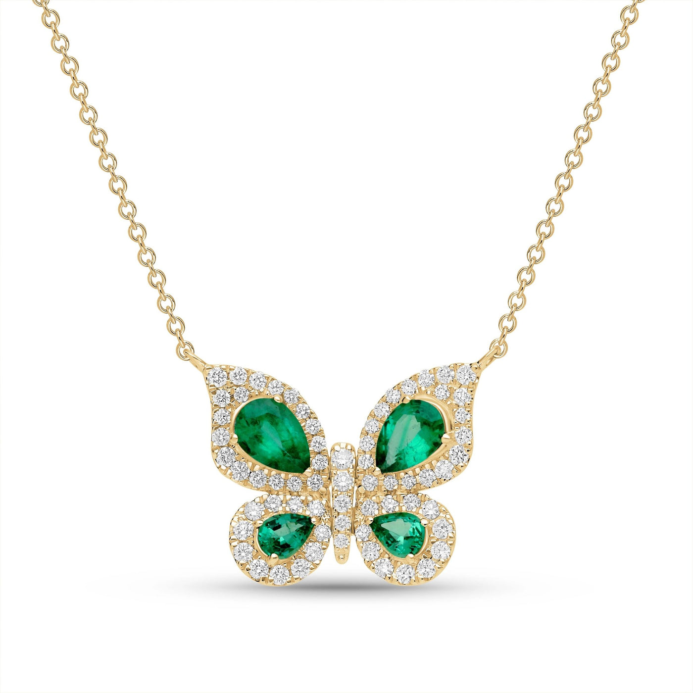 Emerald Flutter Necklace - WG - Belmont Sparkle