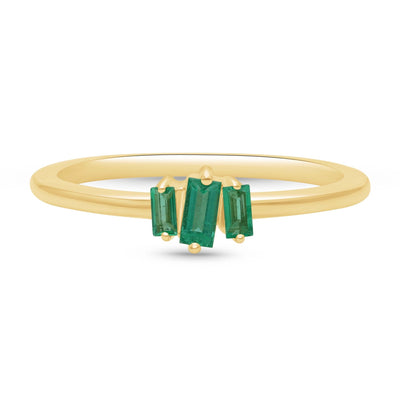 Emerald Trio Stackable Ring - YG - Belmont Sparkle