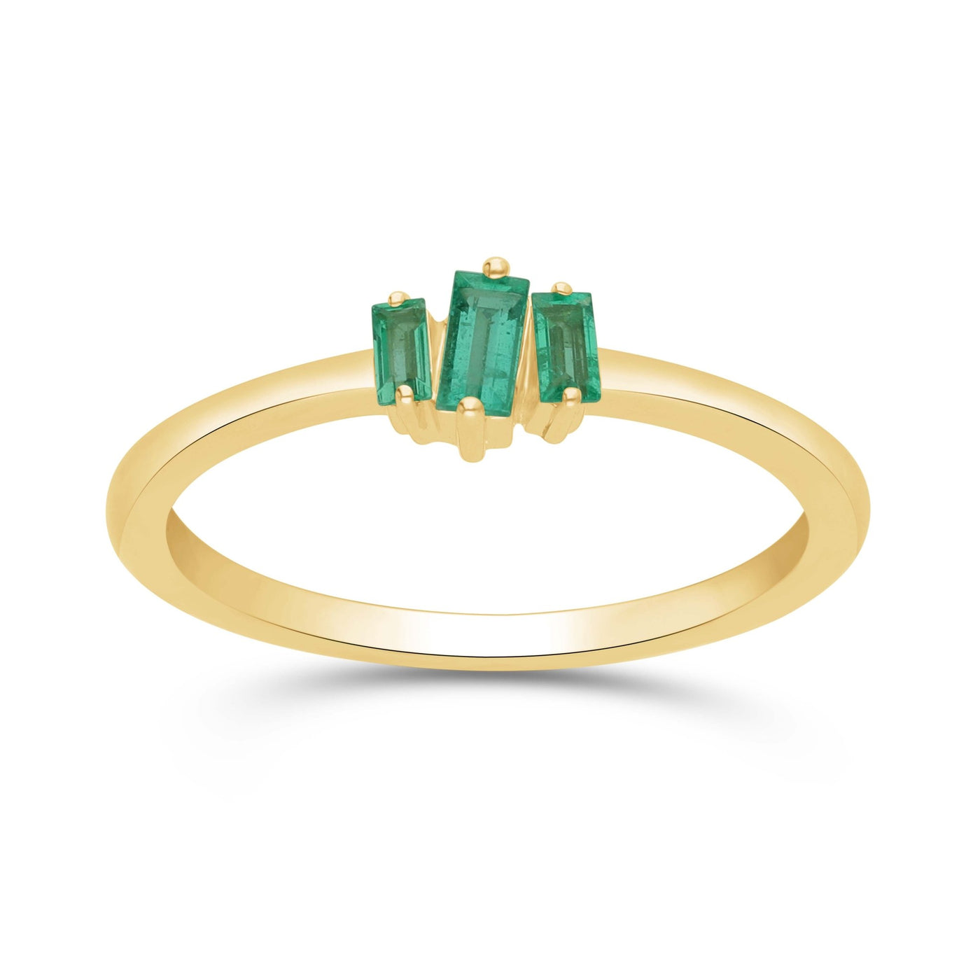 Emerald Trio Stackable Ring - YG - Belmont Sparkle