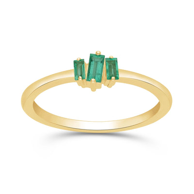 Emerald Trio Stackable Ring - YG - Belmont Sparkle