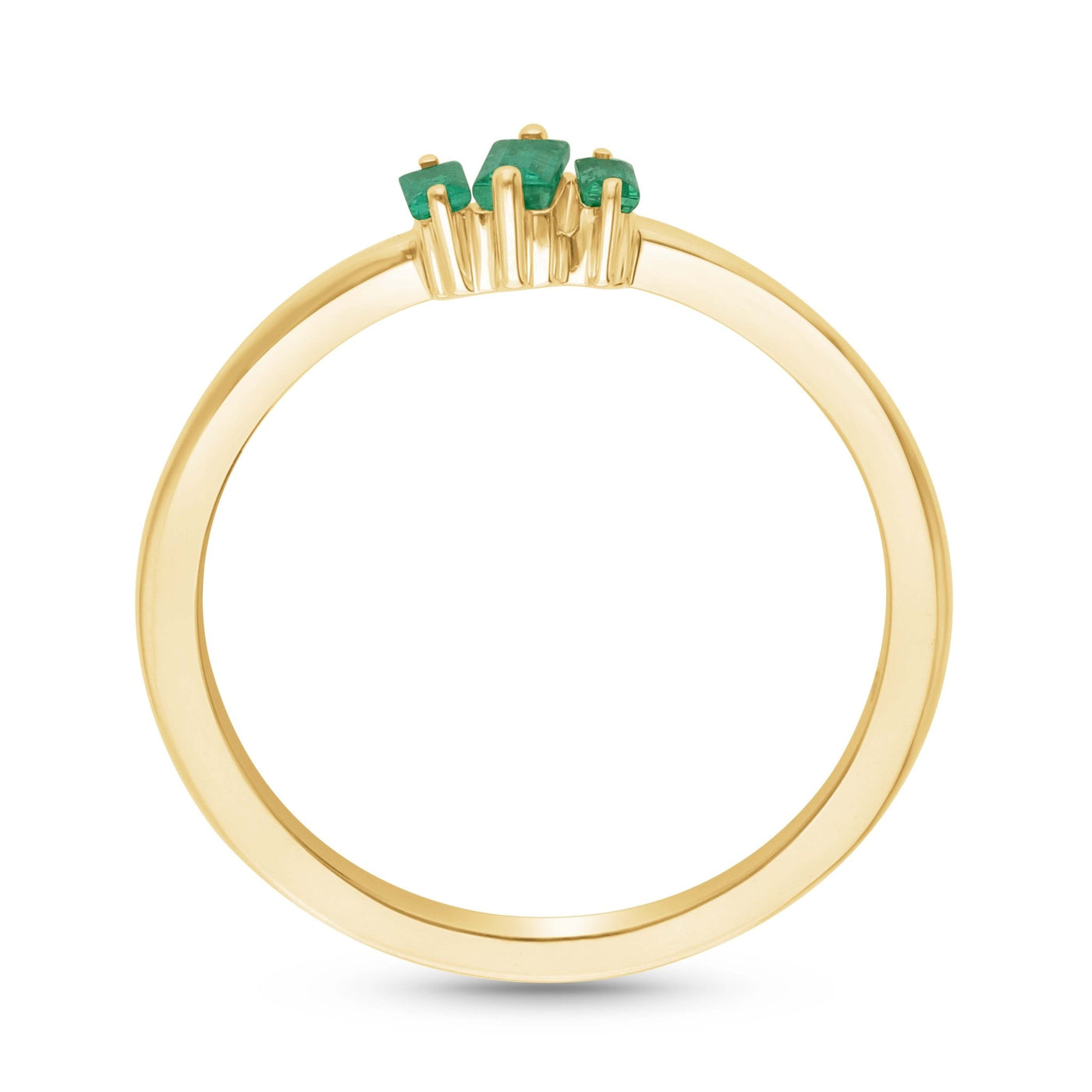 Emerald Trio Stackable Ring - YG - Belmont Sparkle