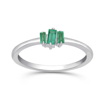 Emerald Trio Stackable Ring - YG - Belmont Sparkle