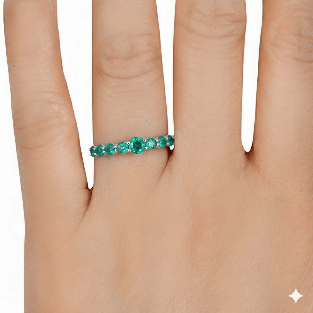 Esmeralda Stackable Ring - WG - Belmont Sparkle