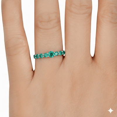 Esmeralda Stackable Ring - WG - Belmont Sparkle