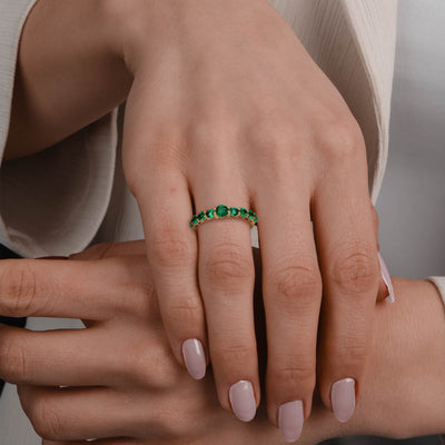 Esmeralda Stackable Ring - YG - Belmont Sparkle