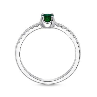 Evera Emerald Ring - WG - Belmont Sparkle