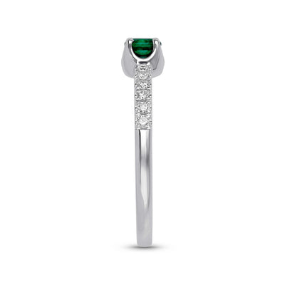 Evera Emerald Ring - WG - Belmont Sparkle