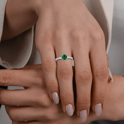 Evera Emerald Ring - WG - Belmont Sparkle