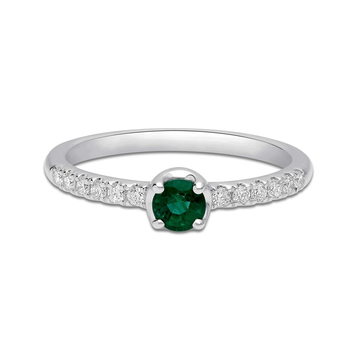 Evera Emerald Ring - WG - Belmont Sparkle