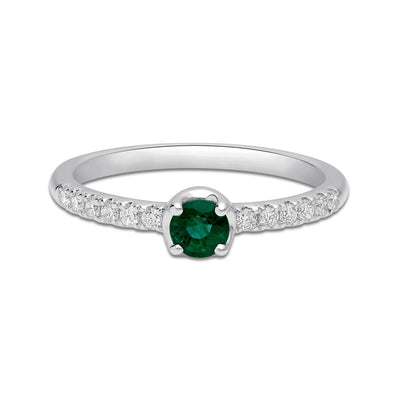 Evera Emerald Ring - WG - Belmont Sparkle