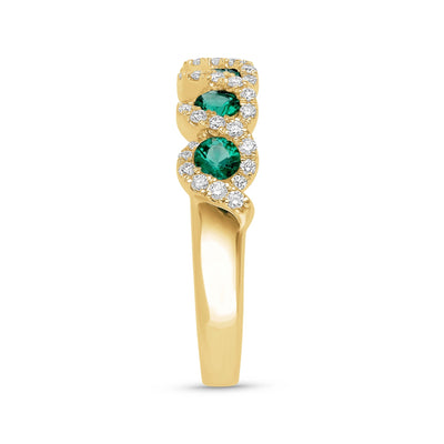 Garland Emerald Ring - YG - Belmont Sparkle