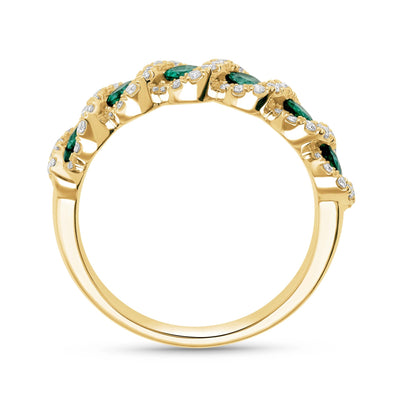 Garland Emerald Ring - YG - Belmont Sparkle