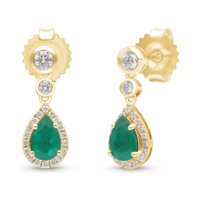 La Poire Earrings - YG - Belmont Sparkle