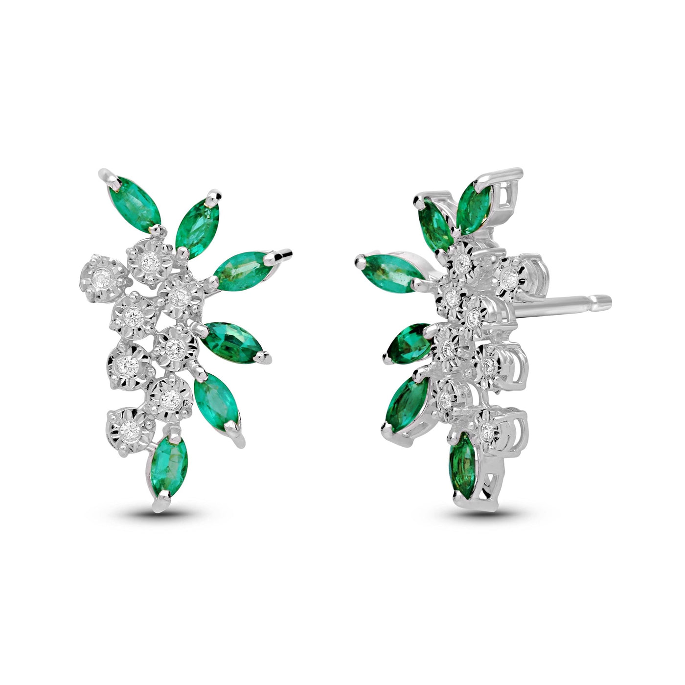 Petalis Earrings - WG - Belmont Sparkle