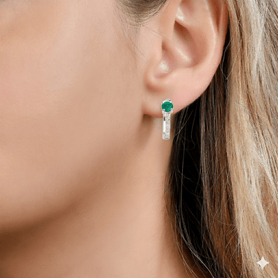 Stile Hoop Earrings - WG - Belmont Sparkle